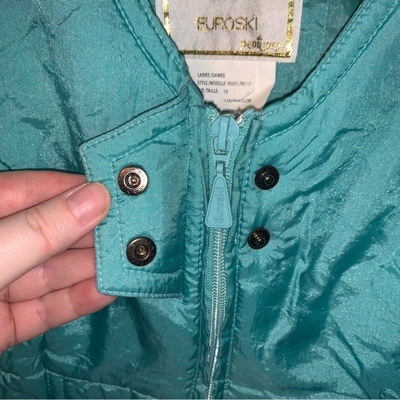 Euroski Teal Snow Bib Overalls Winter Ski Snowboard - Picture 4 of 11